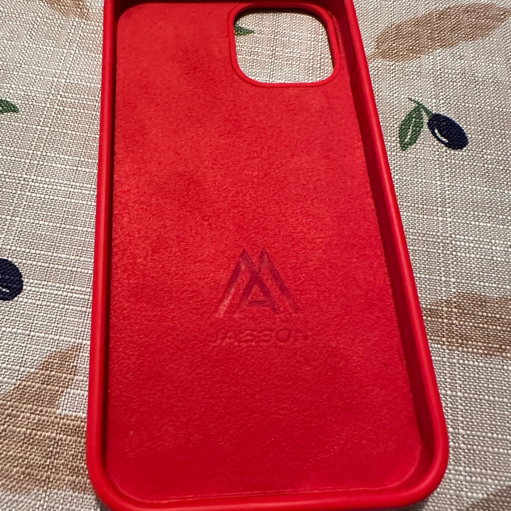 IPhone 12 red silicon case